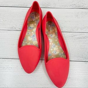 Crocs Eve Pointed Toe Ballet Flats Size 11